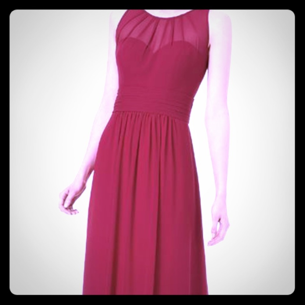 Bill Levkoff 1204 Burgundy Bridesmaid Dress